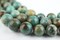 The Bead Chest Round Turquoise Beads - Quality Genuine Turquoise Stone Beads for Crafts and Jewelry Making (Graduated 4-9mm) - Single 16" Strand